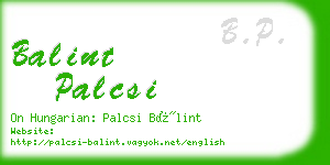 balint palcsi business card